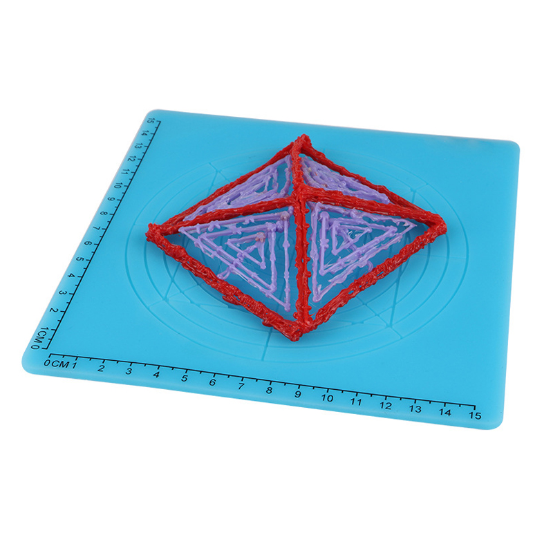 Color : Green 3D Printing Mat Delaman 3D Design Mat 4Pcs Multi-Shaped Simple Optional 3D Printing Pen Silicone Design Mat with Heat Proof Finger Cap