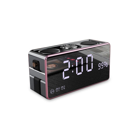 

SOAIY S18 LED Alarm Clock Time Display with Wireless bluetooth Speaker Stereo FM/ Micro TF Card USB/ AUX Input 2000mAh Battery Speaker