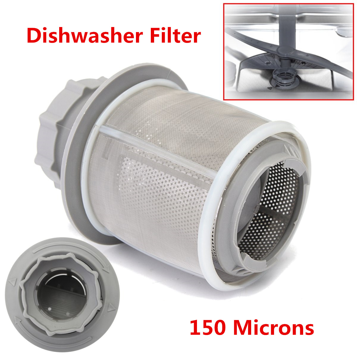 2 Part Dish Washer Mesh Filter Set Grey PP Dishwasher For BOSCH 427903 170740 Series Replacement 11