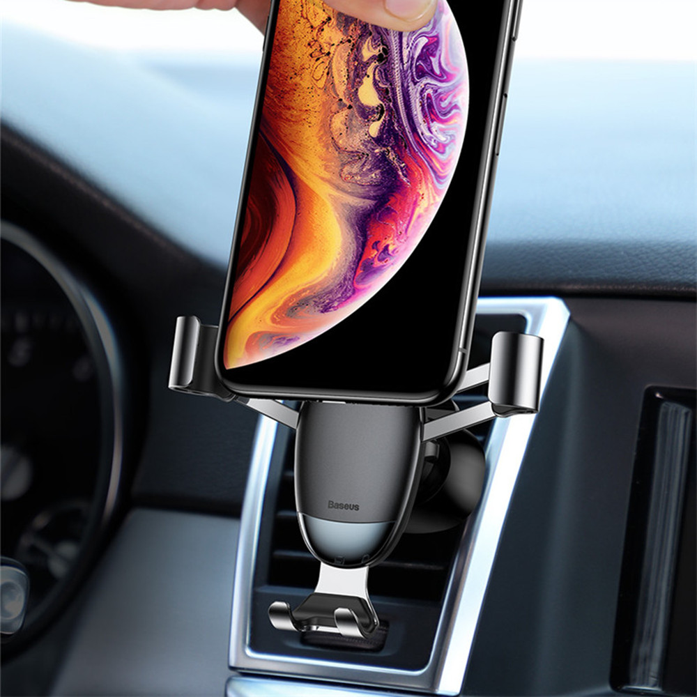 

Baseus Metal Gravity Linkage Auto Lock Car Mount Air Vent Holder for iPhone Xiaomi Mobile Phone