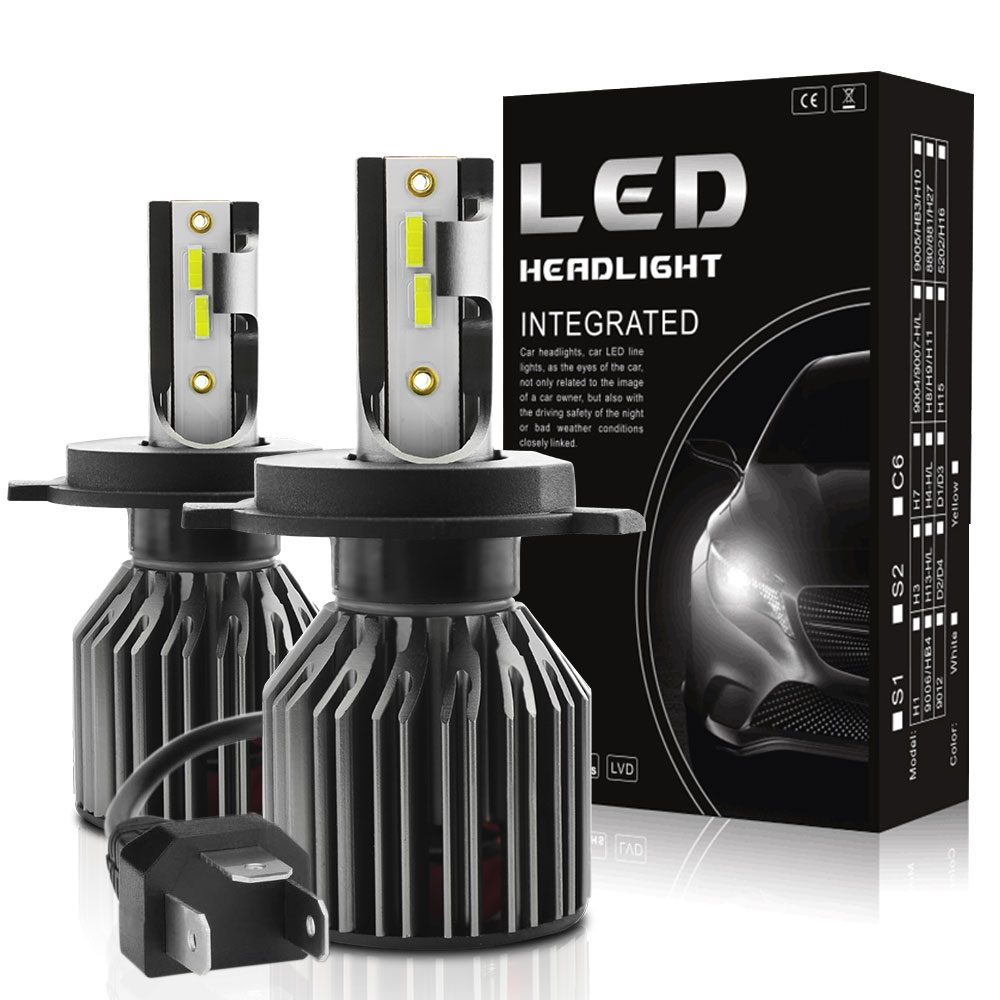 

G4 Mini H4 H7 Car LED Headlights Bulbs H1 H11 9005 9006 9012 Fog Light 70W 10000LM IP68 6000K 2PCS