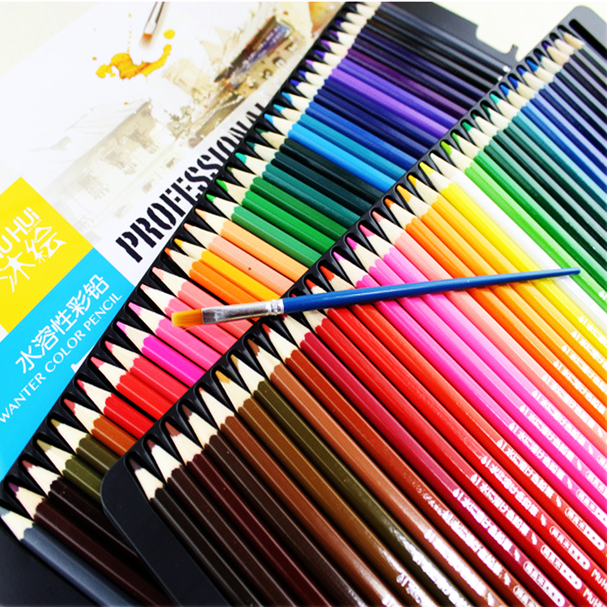 

72 Colored Pencils Art Drawing Soft Core Pencils Lead Water Soluble Color Pen Set Stationery Art Supplies