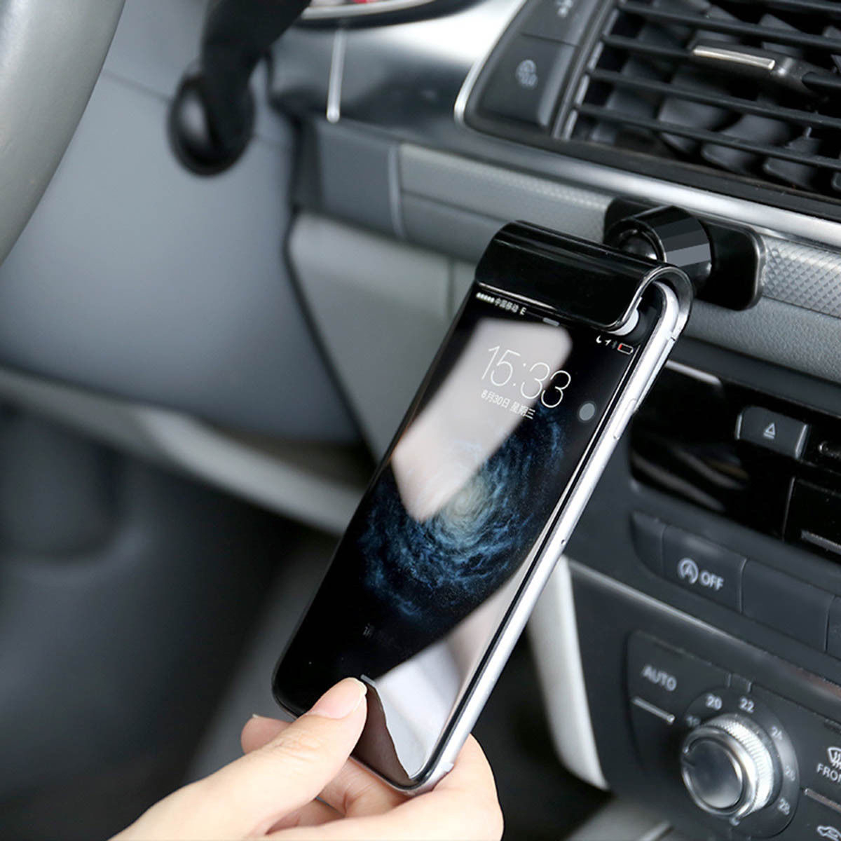 

Car Gravity Phone Clip Holder Dashboard Adhesive Tape Mount Stand Universal for iPhone XS XR