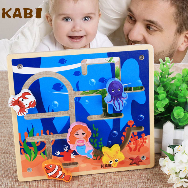 

Kabi Children's Puzzle Wooden Track Toys Infant Early Learning Toys Export New Fancy Toys