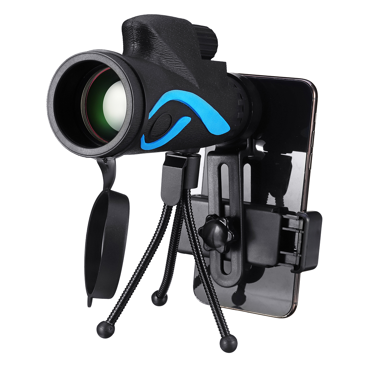 

40x60 Монокуляр HD Оптика BAK4 Телескоп ночного видения с Штатив держателем для телефона На открытом воздухе Кемпинг
