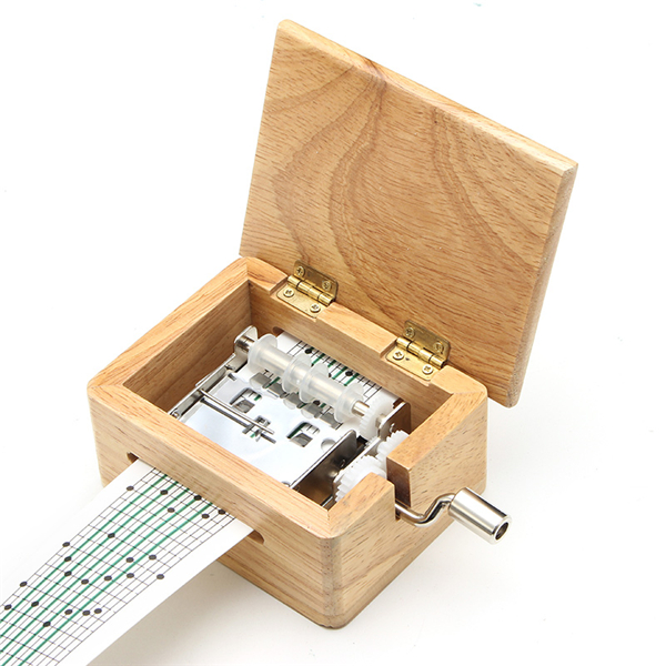 15 Тон DIY Рукоятка с рукояткой Коробка Деревянная Коробка с отверстием для переноски и бумажными лентами