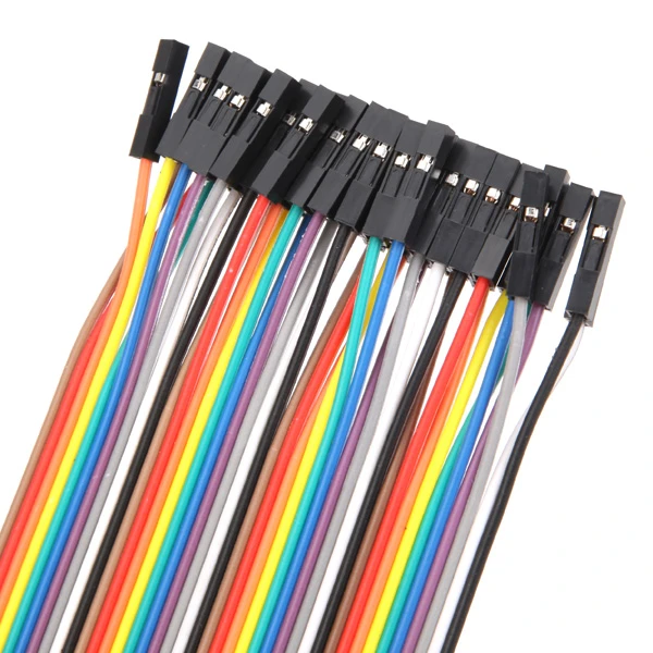 fc89df4e e624 4607 9d7e 7089090c3716.jpg The Jumper Cable Male to Female set comprises 40 colourful, 30cm-long Dupont wires, ideal for various electronic applications. These high-quality cables are designed to ensure a reliable and durable connection while providing flexibility and ease of use. كابل الطائر ذكر إلى أنثى 30 سم 40 قطعة