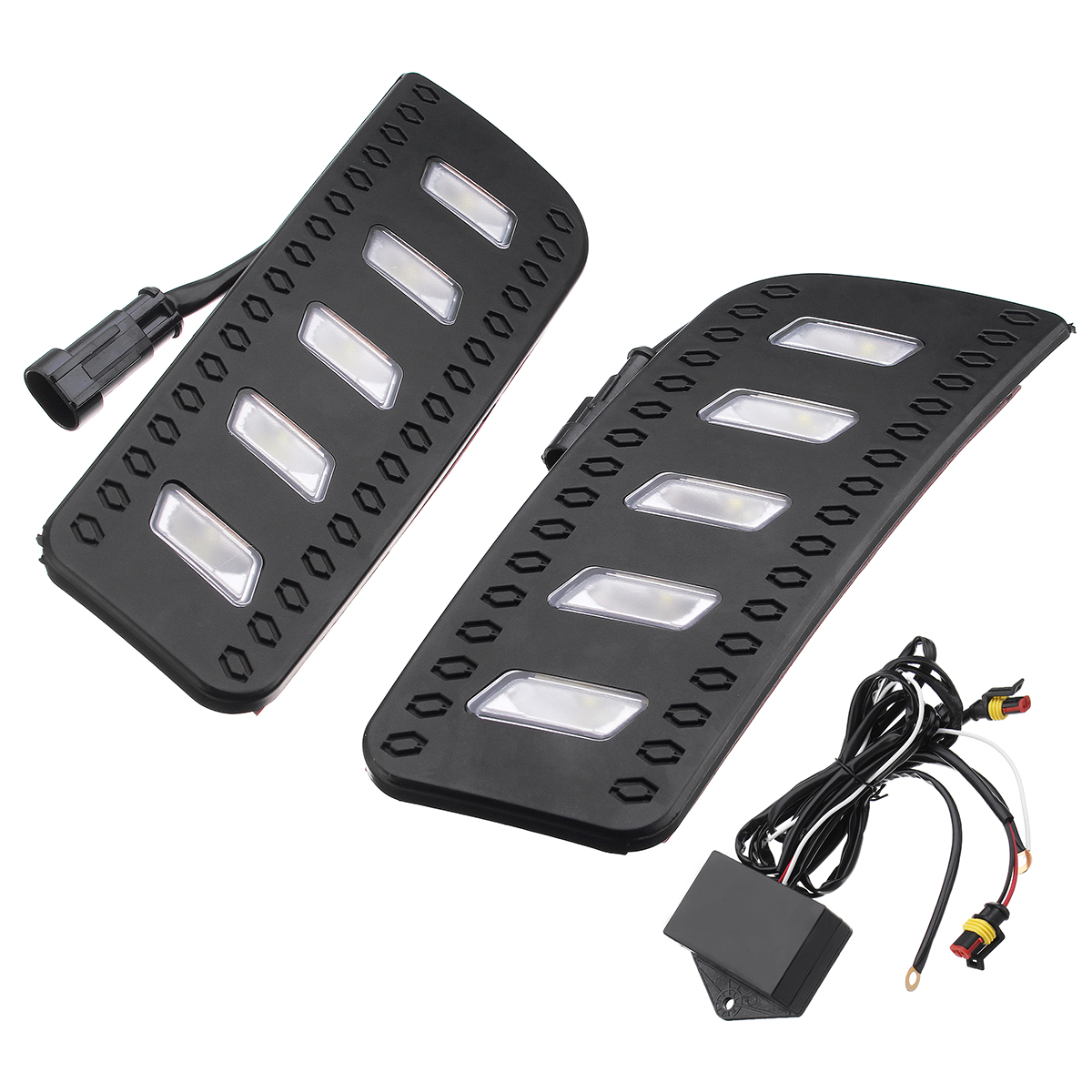 

Pair LED Daytime Running Lights DRL White Fog Driving Lamp for Ford Ranger 2012-2015