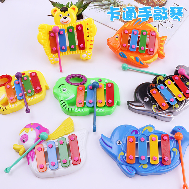 

Baby Hand Knock On The Piano Four-tone Piano Children's Puzzle Early Education Baby Beat Music Toy Percussion Instrument