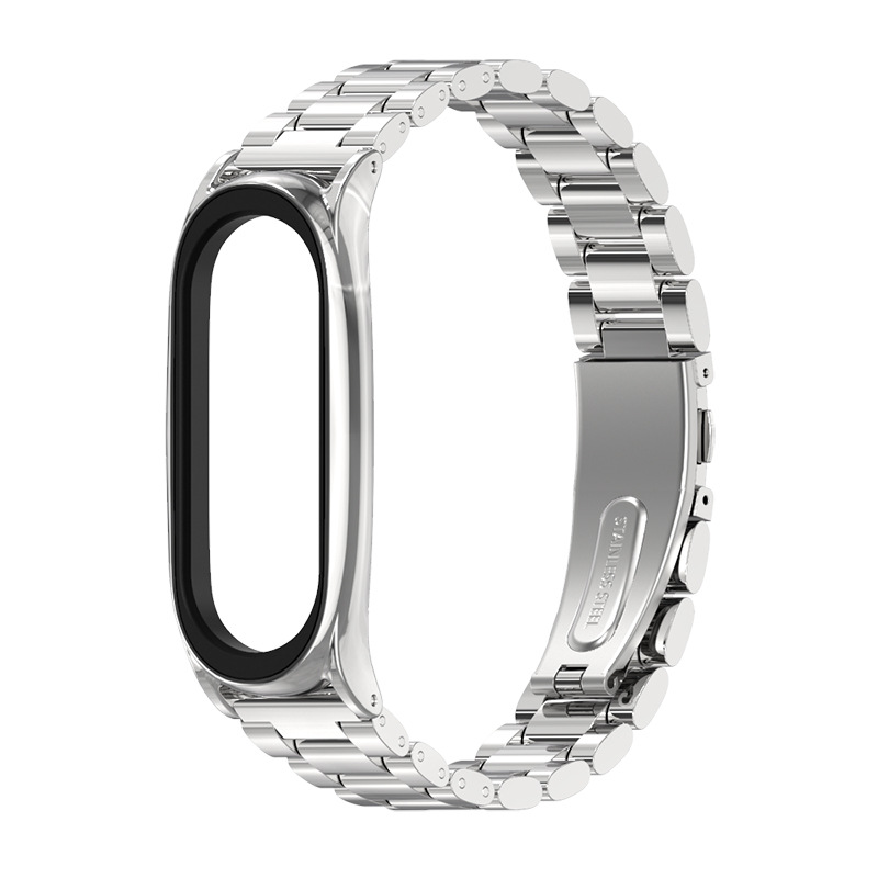 Find MIJOBS Plus Metal Stainless Steel Strap Replacement Watch Strap Wrist Bracelet for Xiaomi Mi Band 6/5/4/3 for Sale on Gipsybee.com with cryptocurrencies