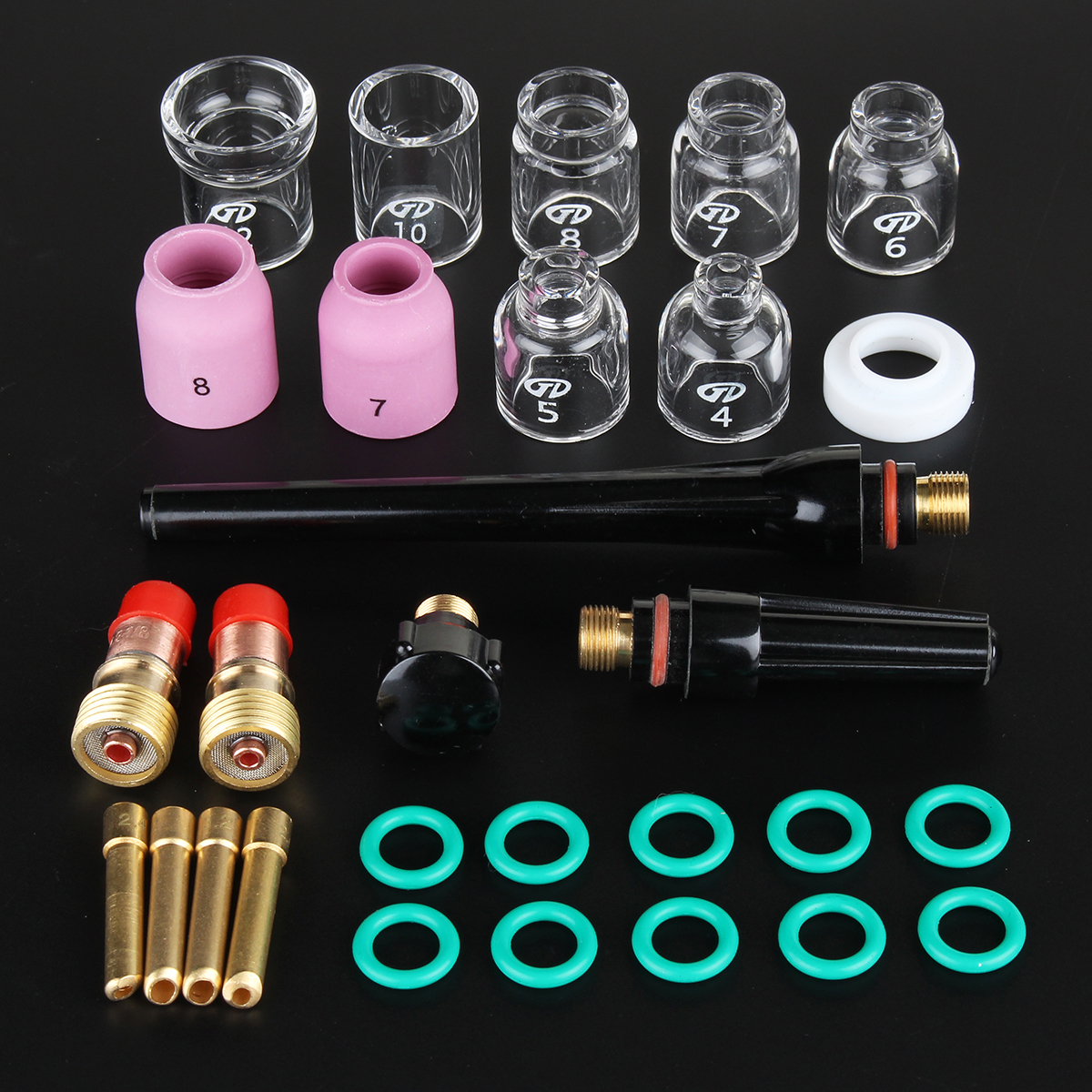 

29Pcs TIG Welding Accessories Torch Stubby Gas Slot Glass Cup for WP-17/18/26