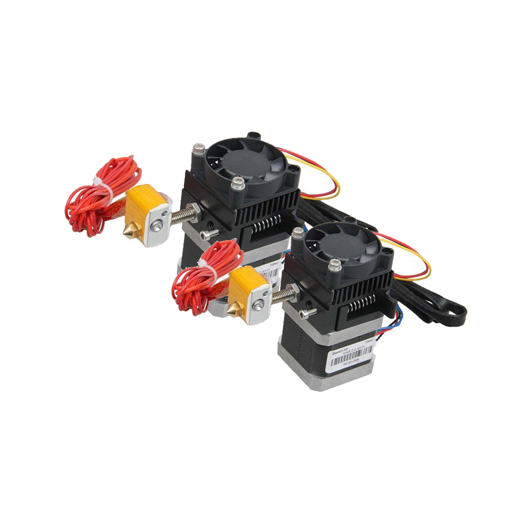

2Pcs Geeetech® 12V 0.4mm 1.75mm Nozzle Extruder Kit with Stepper Motor+Cooling Fan For 3D Printer