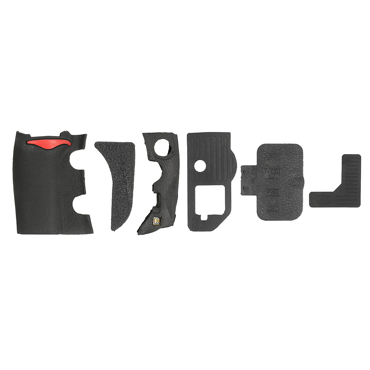 

6 Pieces Grip USB Rubber Unit Repair Cover Part and Adhesive Tape For Nikon D700