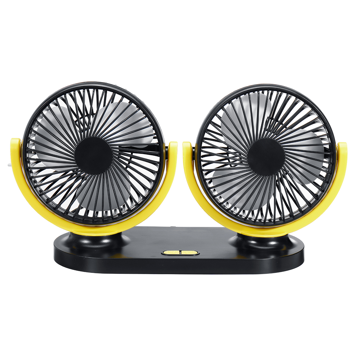 

5V 360° All-Round USB Mini Auto Air Cooling Dual Car Fan Adjustable Low Noise