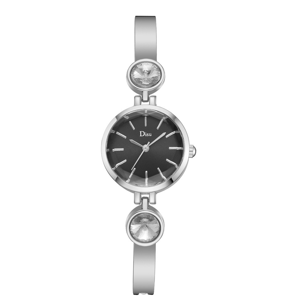 

Elegant Big Crystal Women Simple Dial Quartz Watch Bracelet