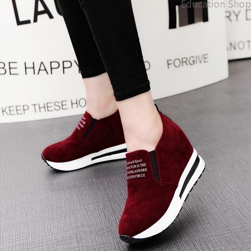 

Women's Suede Wedge Inside Casual Shoes Soft Loafers