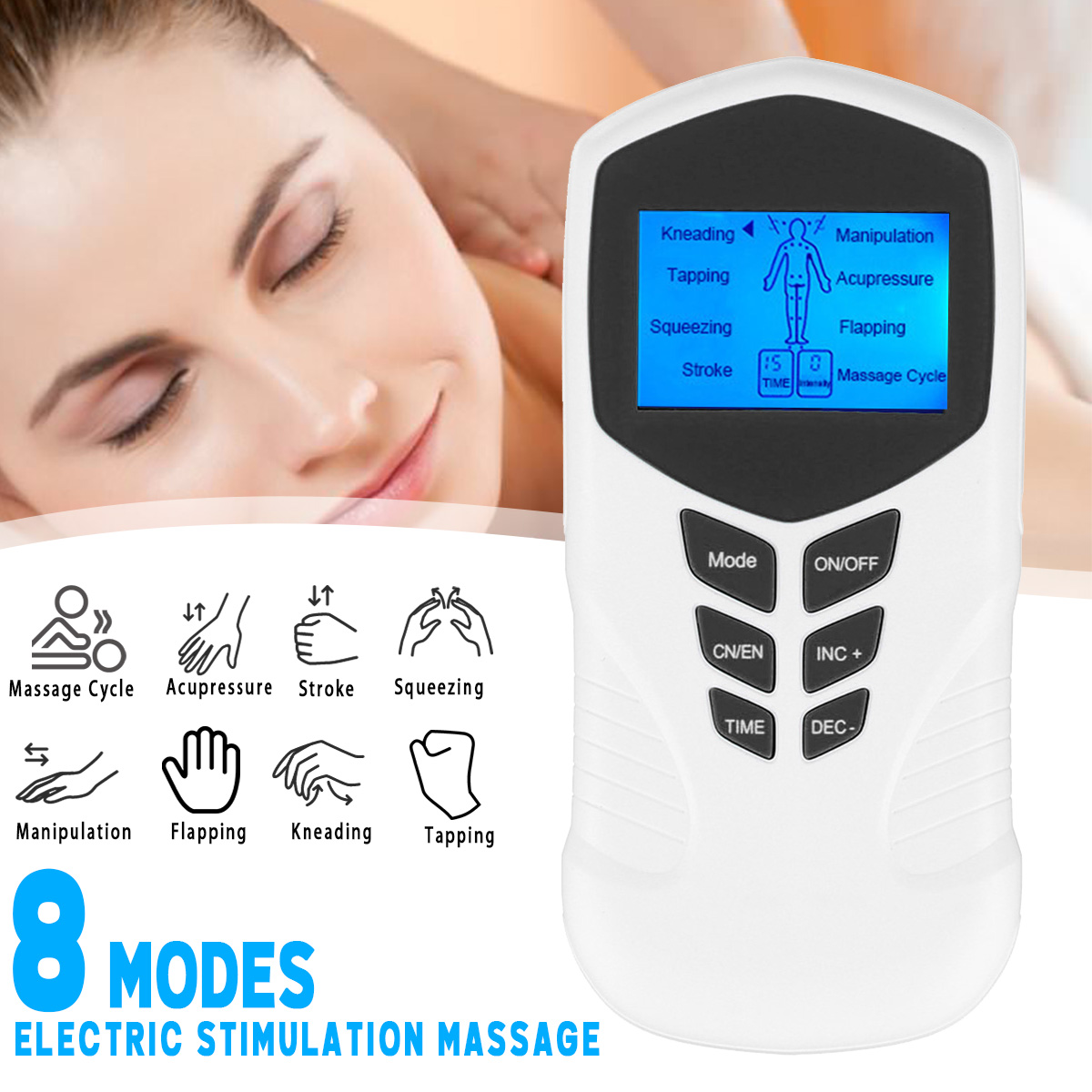 

8 Modes Electric Massage Device Stimulation Full Body Muscle