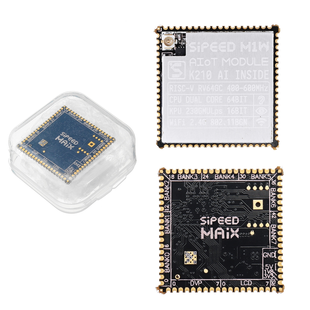 

Sipeed Maix-1 RISC-V Двухъядерный 64-битный с FPU WIFI AI Модуль разработки плат Mini PC
