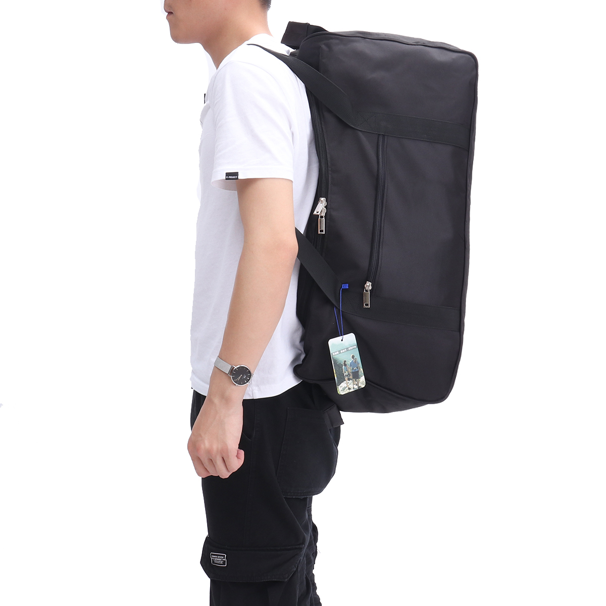 

Водонепроницаемая черная оксфордская ткань большой емкости Сумка складная рюкзак На открытом воздухе спортивная походная сумка Фитнес Yog