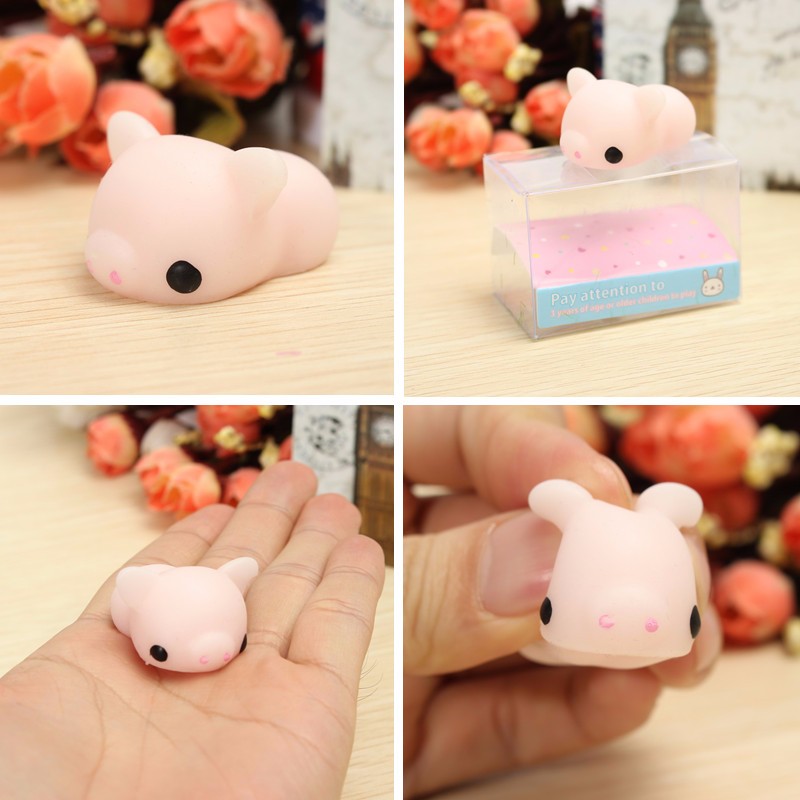 

Pink Piggy Squishy Squeeze Pig Cute Healing Toy Kawaii Collection Stress Reliever Gift Decor