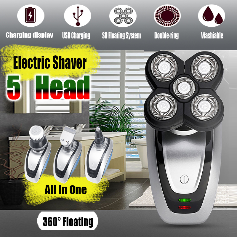 Men's 5 in 1 Electric Shaver Grooming Kit Cordless