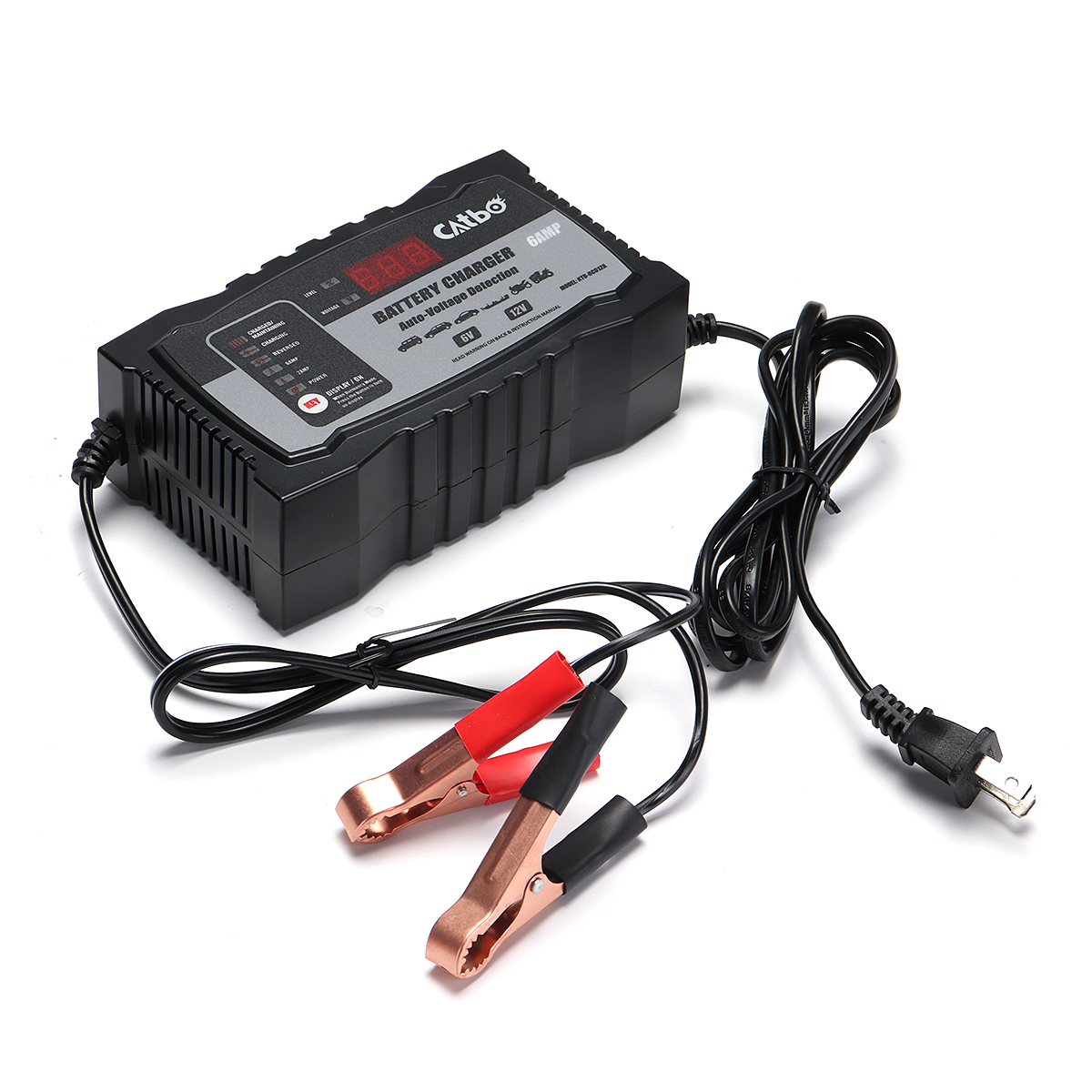 

6/12V 2/6A Automatic Smart Lead Acid Battery Charger For Car Motorcycle US/EU Plug