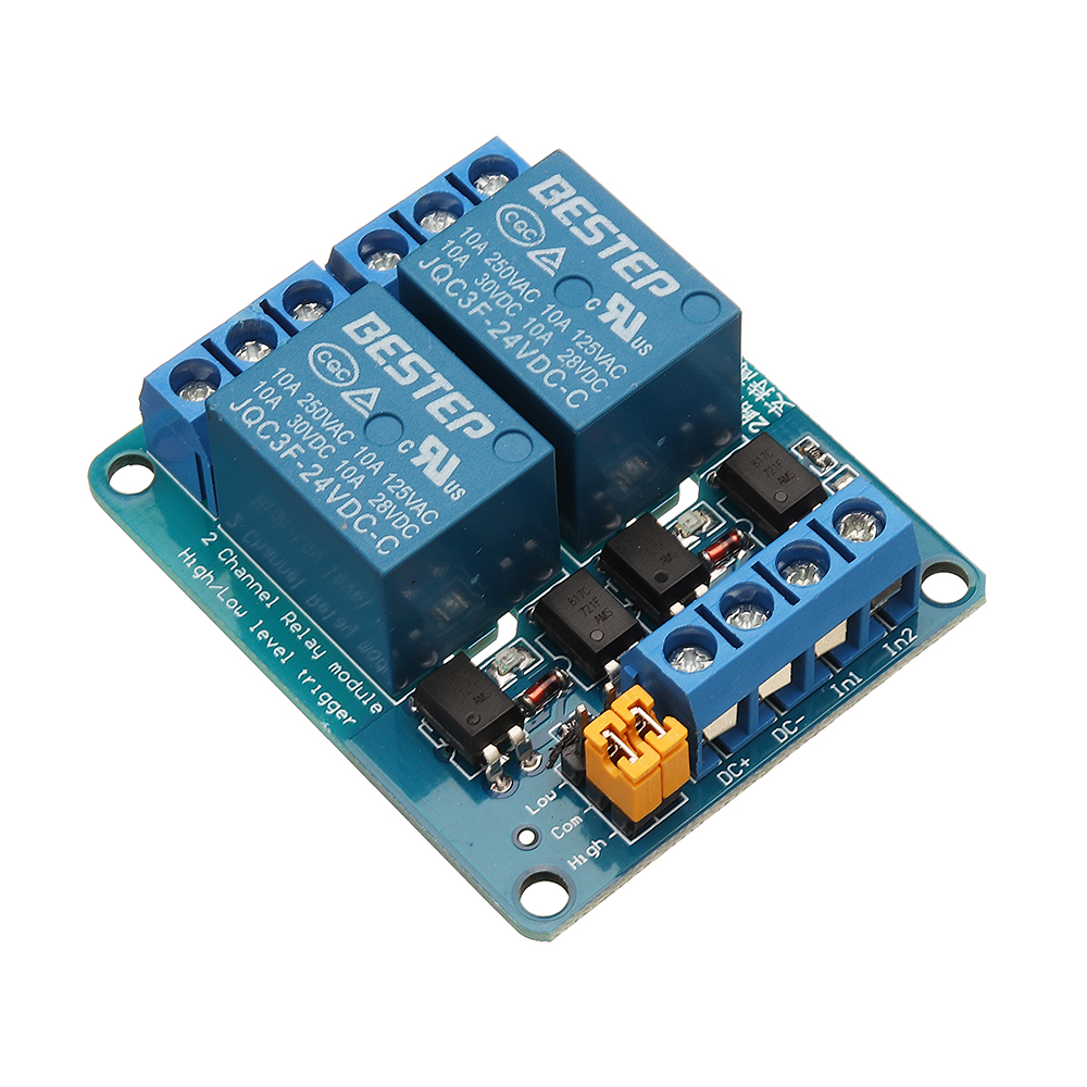 

BESTEP 2 Channel 24V Relay Module High And Low Level Trigger For Auduino