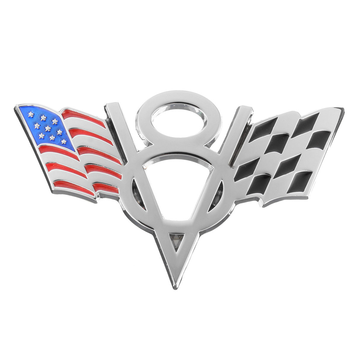 

Металл V8 Американский флаг мотоцикл Стикеры для украшения Авто Значки отличия эмблемы