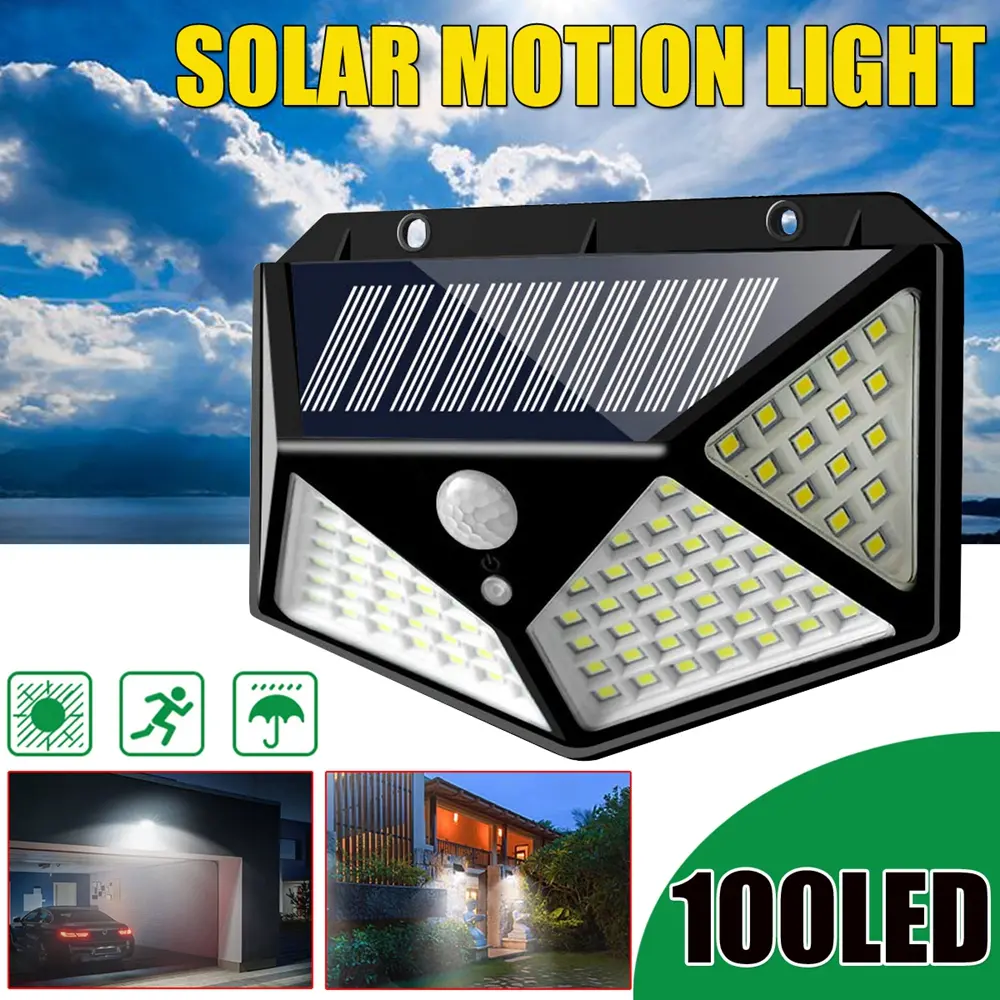 100 LED Solar Powered PIR Moti...