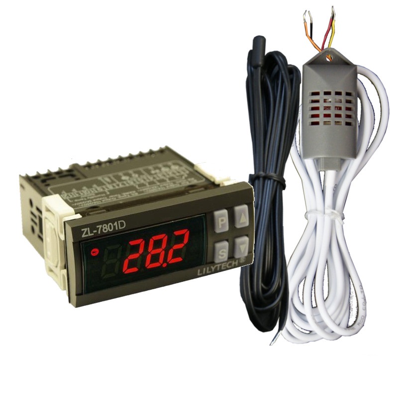 

ZL-7801D 100-240VAC Digital Thermometer Hygrometer Multifunctional Automatic Incubator Temperature Humidity for Incubator