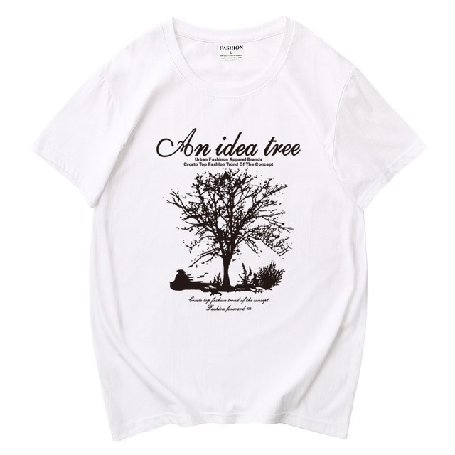 

Season New Мужская хлопковая футболка с короткими рукавами Youth Plus Толстая футболка большого размера с половиной рукава Tide - Wishing Tree