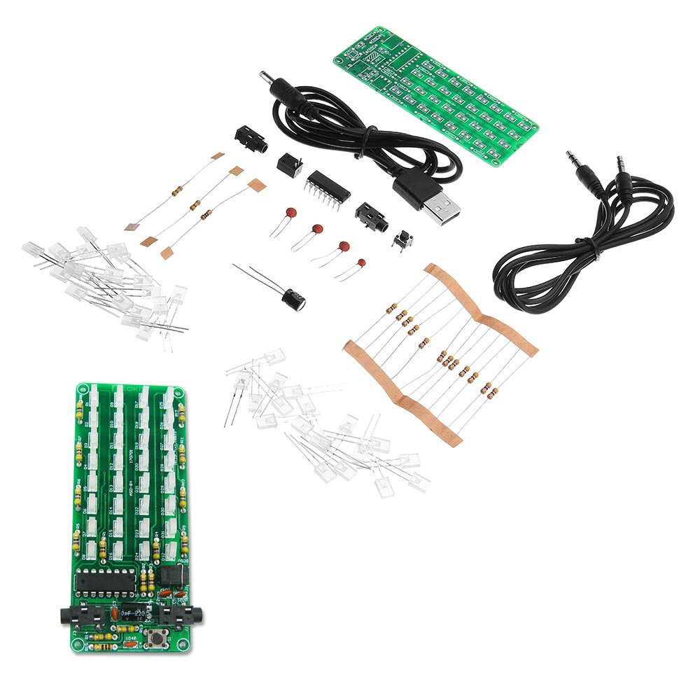 

EQKIT® Audio Spectrum 8x4 DIY Kit Level Indicator Voice Spectrum Lights Red+Blue Colorful Display DIY Kits DC 5V