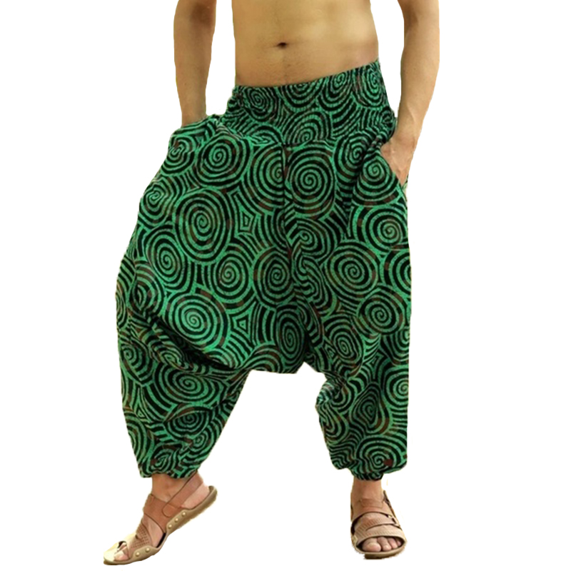 

INCERUN Mens Comfy Harem Ethnic Style Loose Baggy Casual Wide Leg Pants Trousers