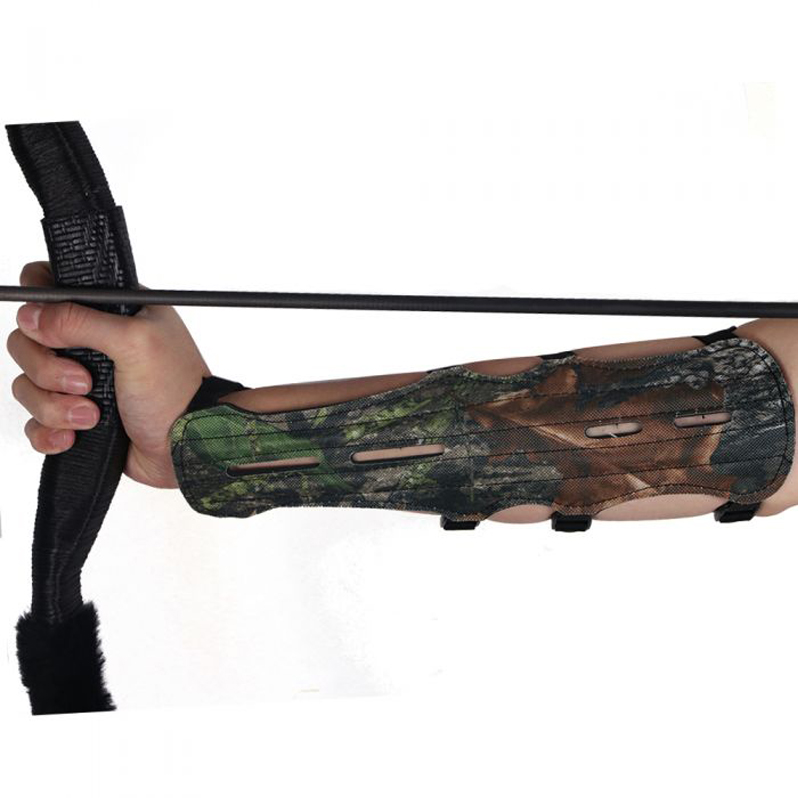 

Archery Arrow Bow Shooting Camouflage 4 Strap Adjustable Ultra Long Arm Guards Protector