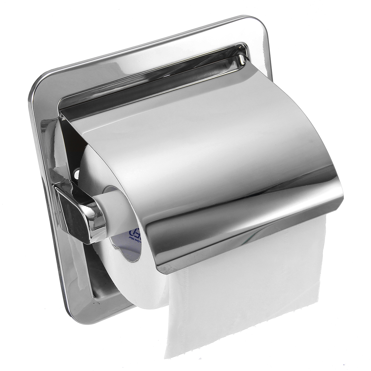 

Recessed Toilet Paper Roll Holder Tissue Brushed Nickel Loaded Stand