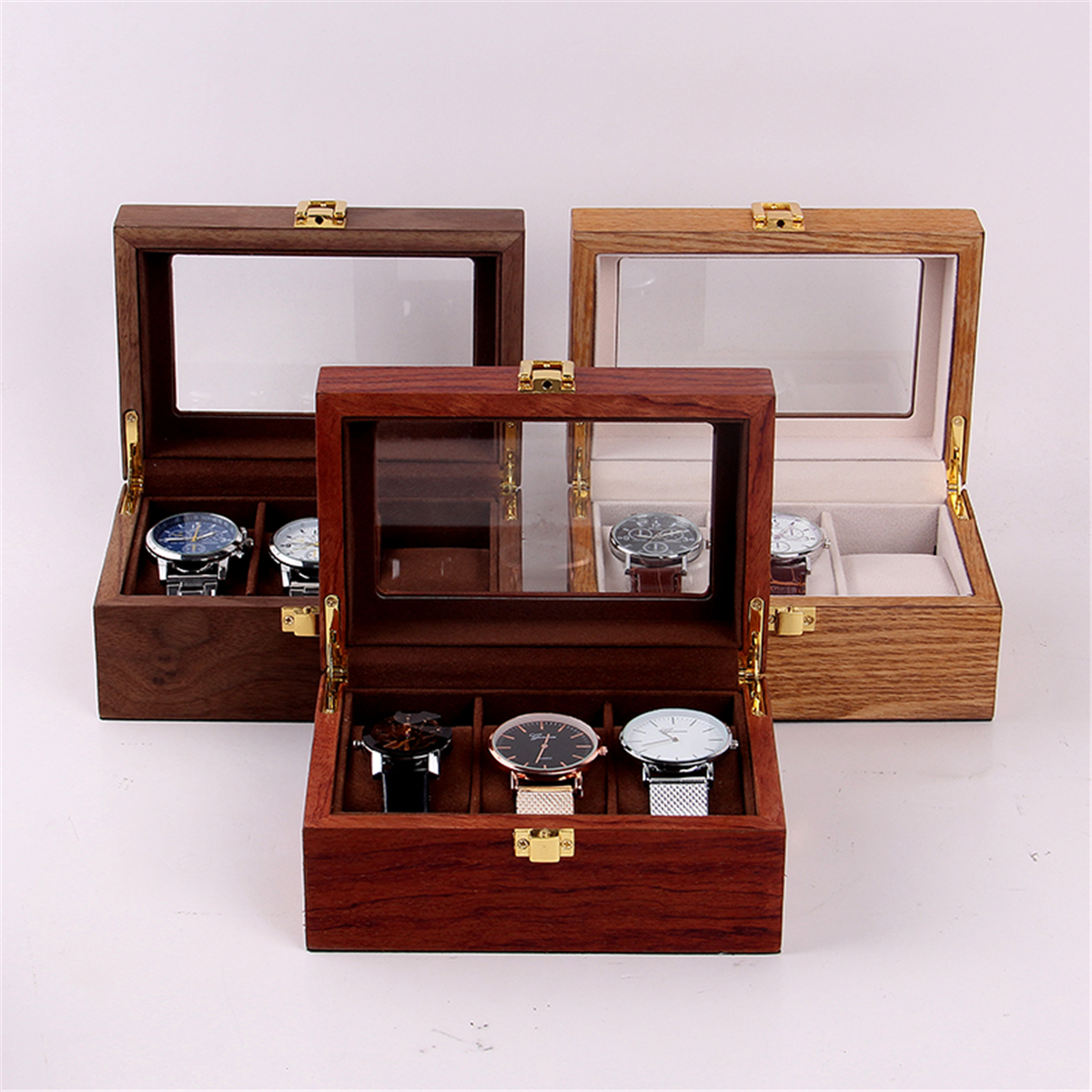 

3 Slots Vintage Wooden Watch Box