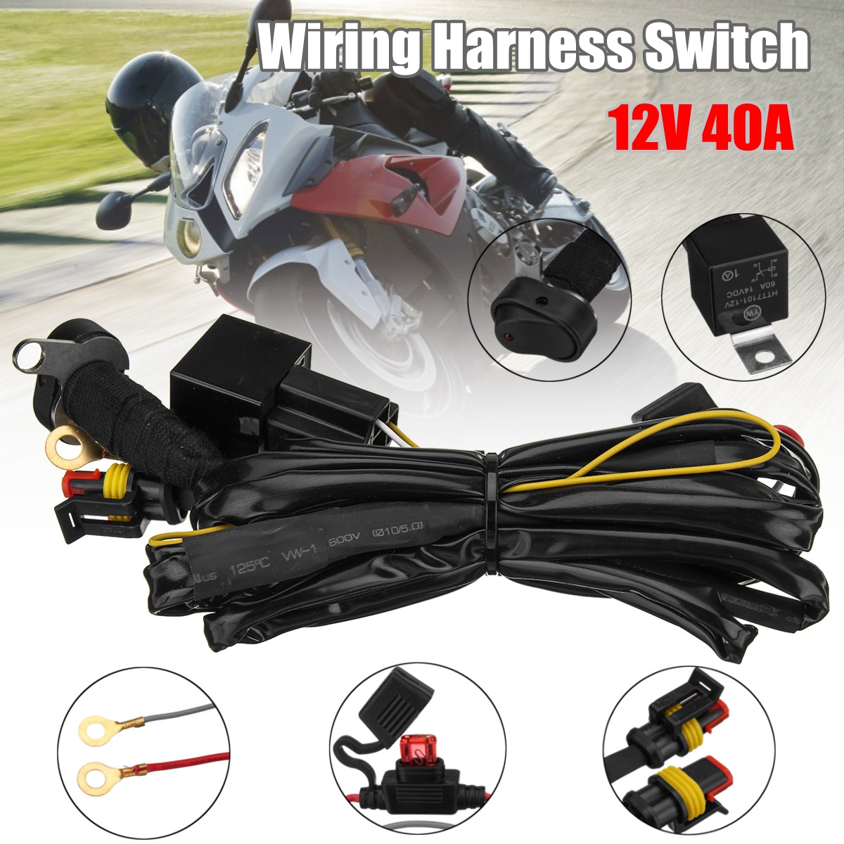 12v wiring harness switch For BMW R1200GS F800GS / ADV