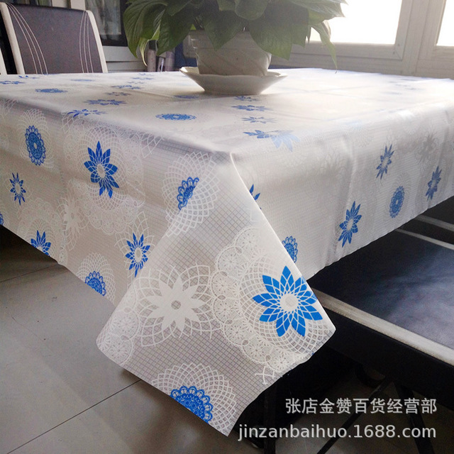 

Tablecloth Pvc Waterproof And Oil-proof Disposable Table Cloth Plastic Tablecloth Anti-scalding Rectangular Coffee Table Cloth