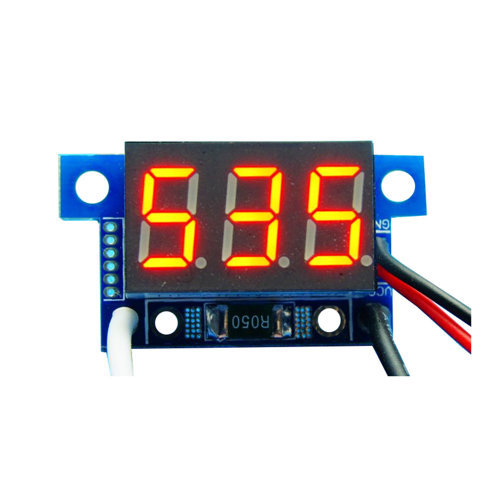 

5pcs Red Light Mini 0.36 Inch DC Current Meter DC0-999mA 4-30V Digital Display With Reverse Connection Protection Ammeter