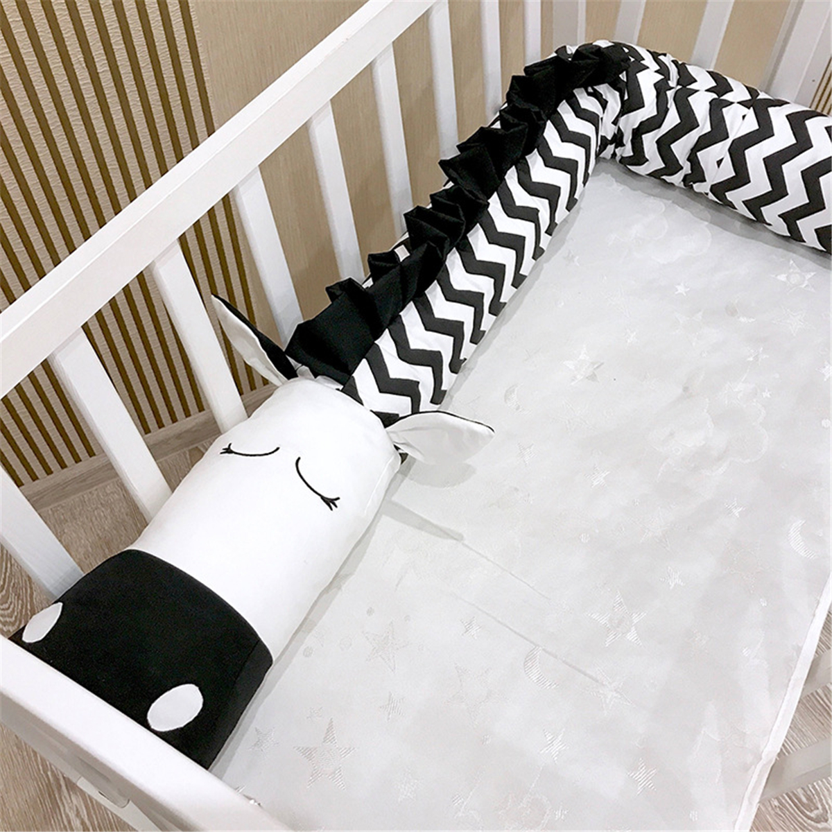 

Baby Infant Crocodile Zebra Shaped Pillow Cotton Cushion Kids Bed Crib Bumper Protector