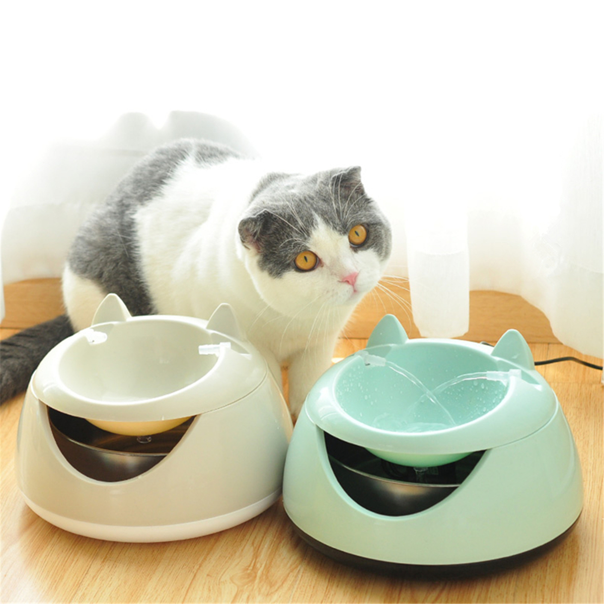 

Automatic Pet Cat Dog Electric Water Fountain Water Dispenser Drinking Bowl Tank