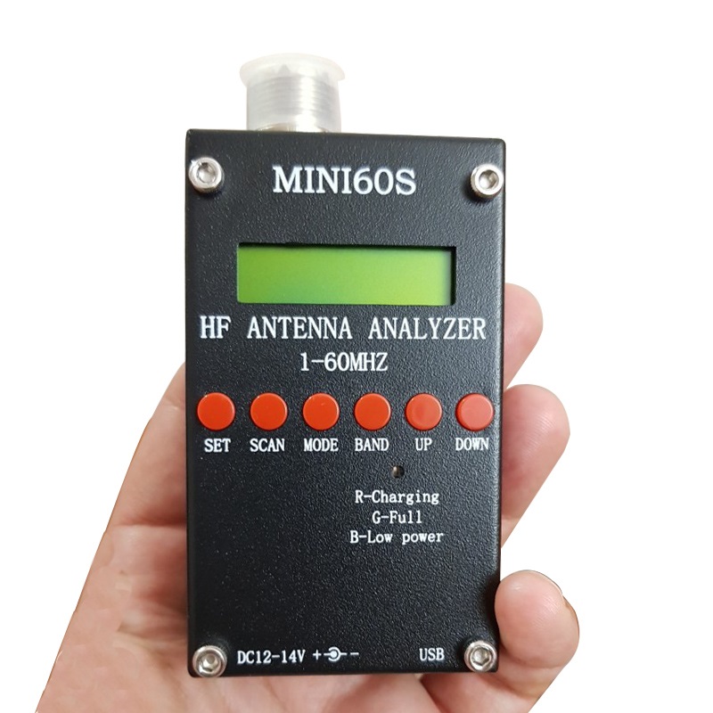 

MINI60S USB High Precision bluetooth Android HF ANT SWR Analyzer 1-60MHz Antenna Meter For Ham Radio C4-006