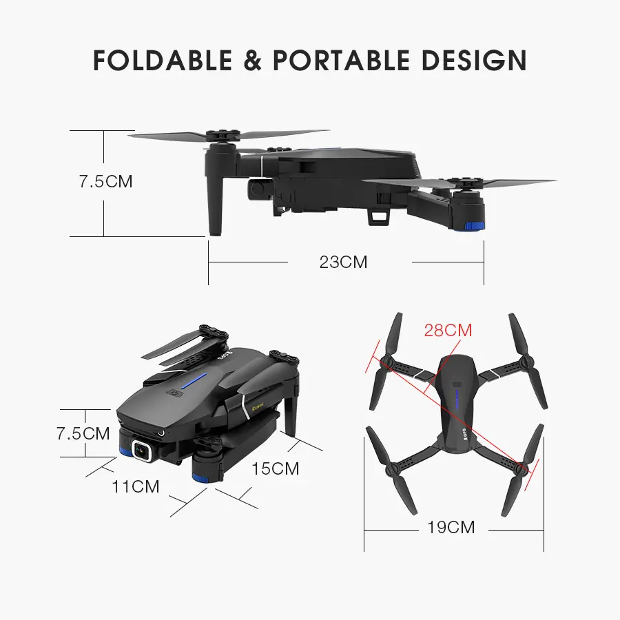 Eachine E520S GPS drone med 4K kamera