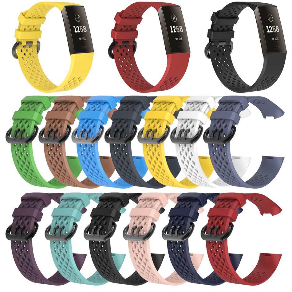 

Bakeey Чистый цвет Силиконовый Смарт-часы Стандарты для Fitbit Charge 3 Смарт-часы