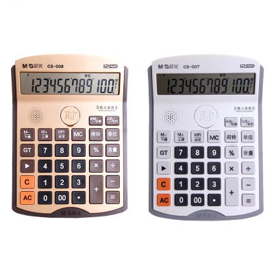 

M&G Calculator Finance Computer Speech Key Large Screen 12-bit Business Office Supplies Tuning
