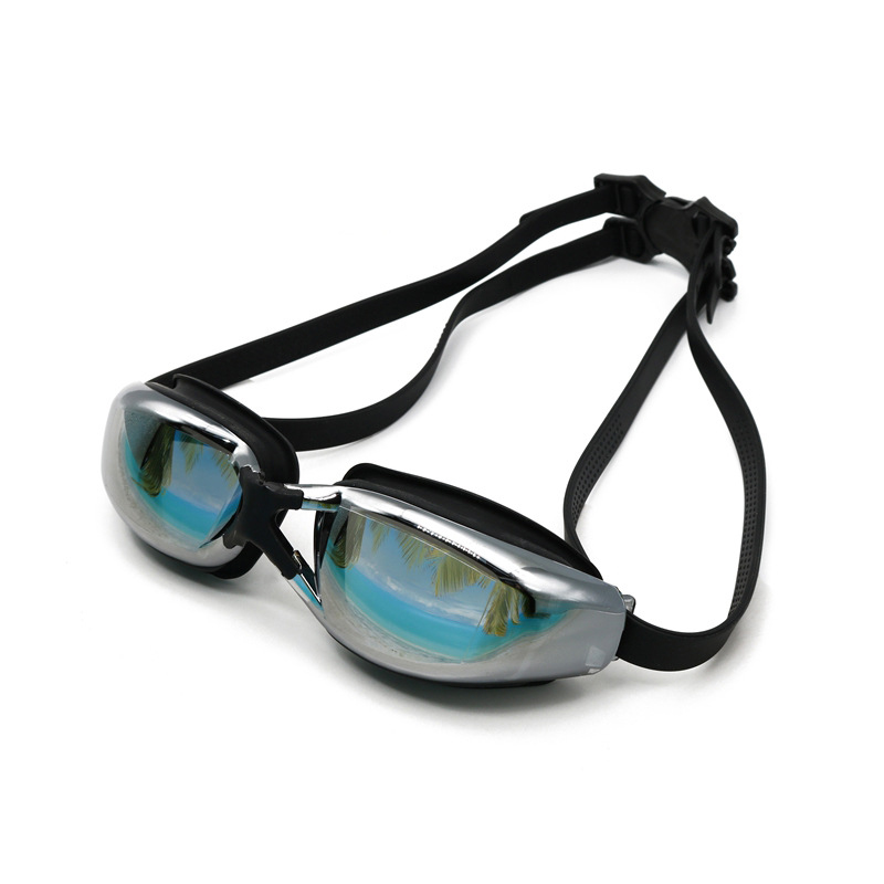 

Myopia Goggles Plating HD Flat Light Anti-fog Silicone With Degree Swimming Goggles Swimming Glasses