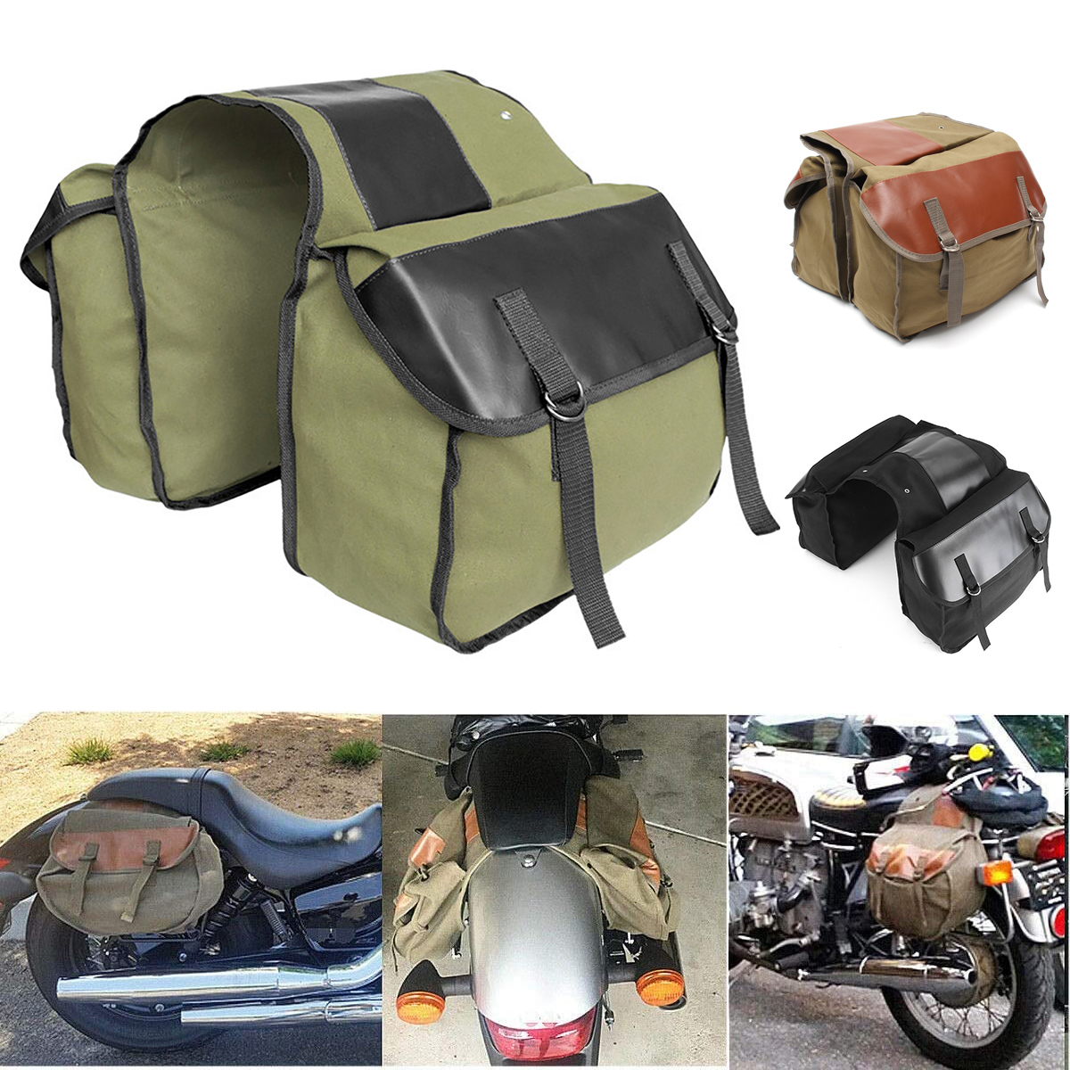 Find PU Leather Motorcycle Side Saddle Bag with 2 Large Pockets Mobile Phone Tablet Bottoles Repairing Storage Pouch for Sale on Gipsybee.com with cryptocurrencies