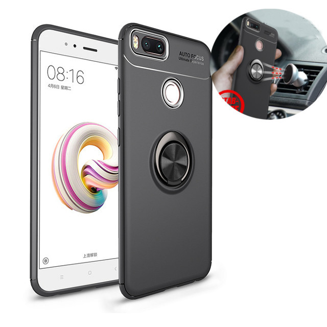 

Bakeey 360° Adjustable Metal Ring Kickstand Magnetic PC Protective Case For Xiaomi Mi 5X /Mi A1
