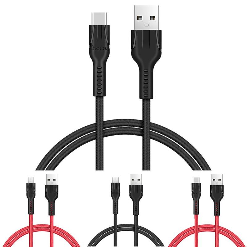 

HOCO U31 1m/3.28ft Nylon Braided Type-C USB Fast Charging Data Sync Charger Cable for Mobile Phone