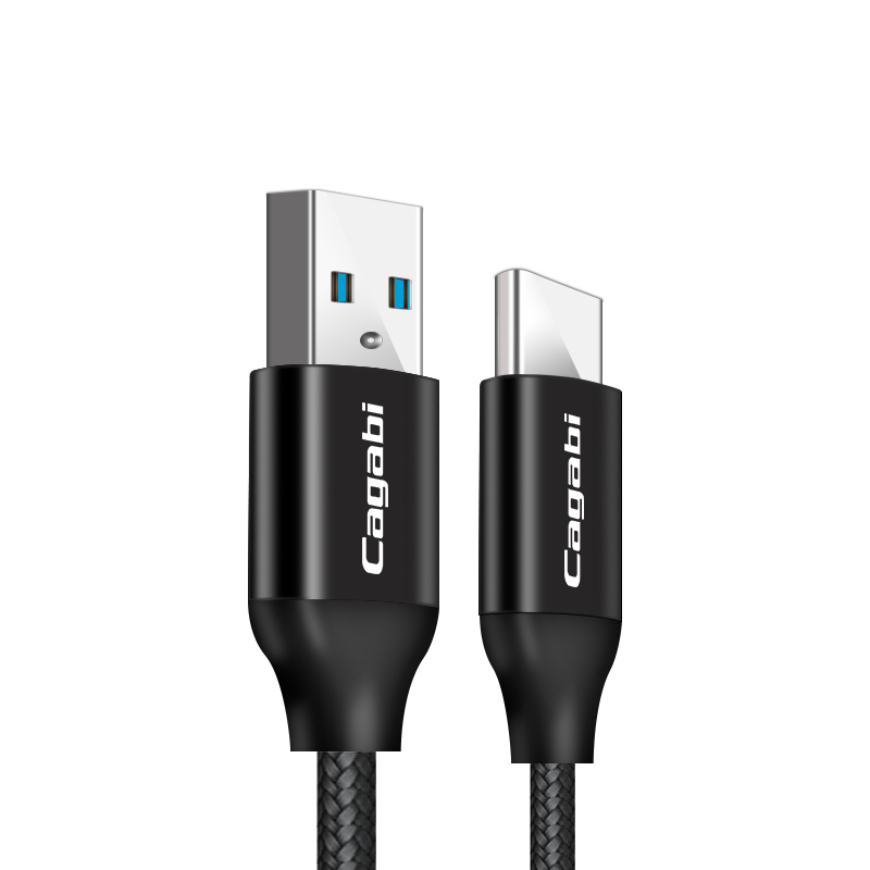 

CAGABI N1 Nylon 480Mbps 5V 2.4A USB Type-C Fast Charge Sync Data Cable for Samsung S8 S9 S7 Mi6